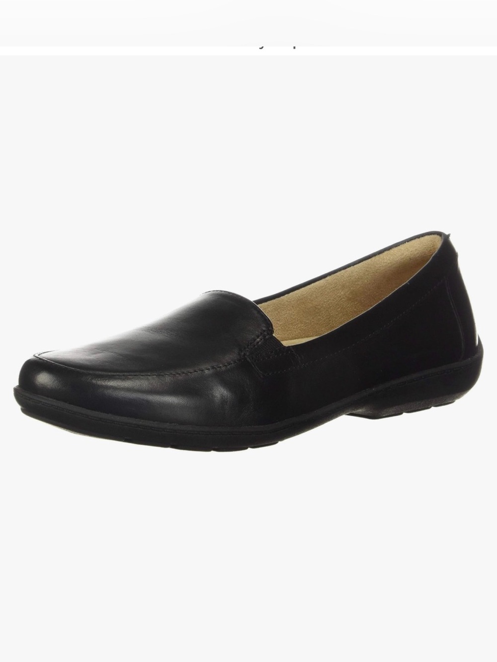 Natural Soul Black Slip-On Casual Loafers with Tan Insole